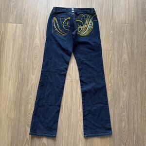 Coogi blue jeans with yellow Size 9/10
